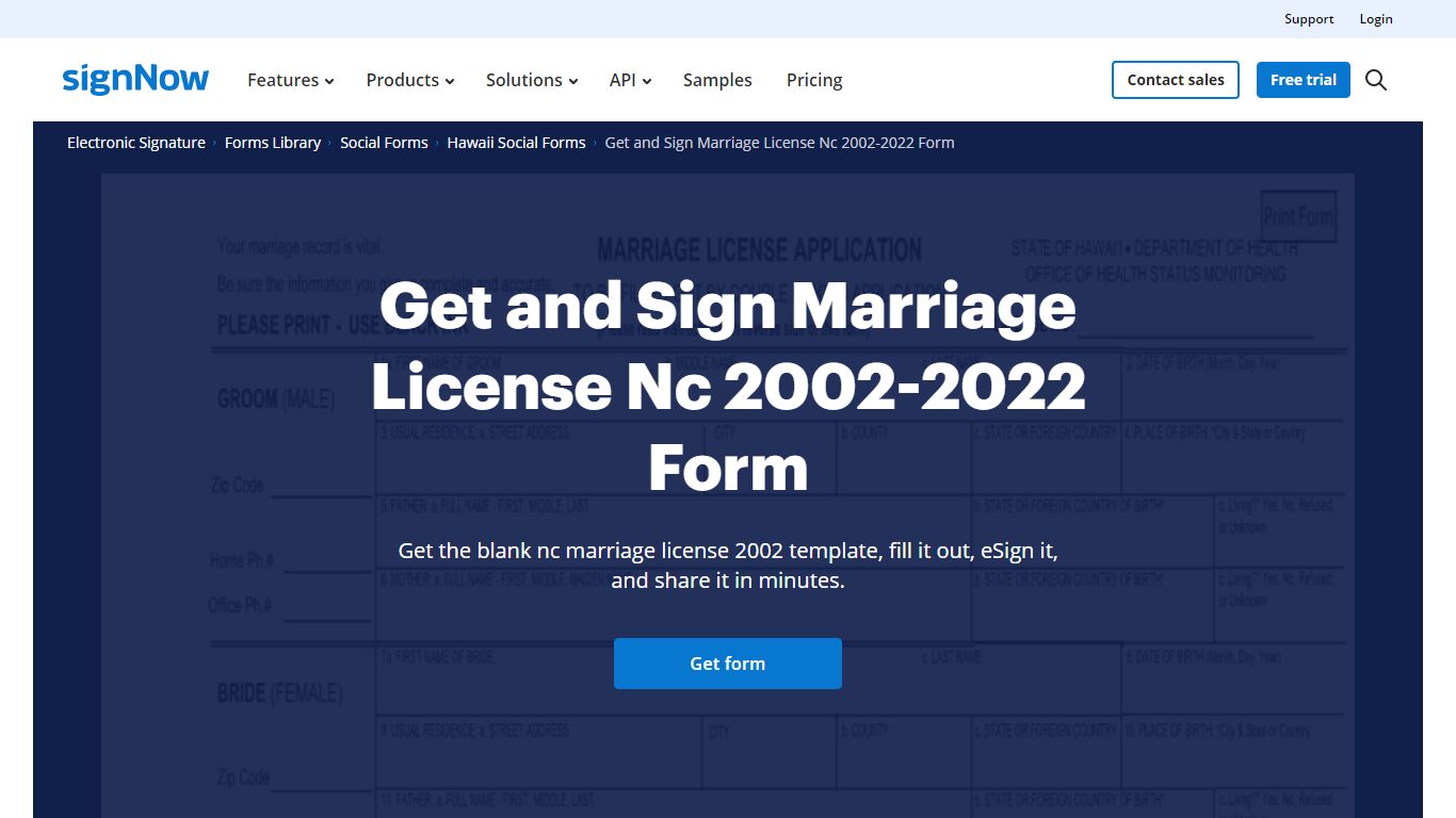 Nc Marriage Certificate - Fill Out and Sign Printable PDF Template ...